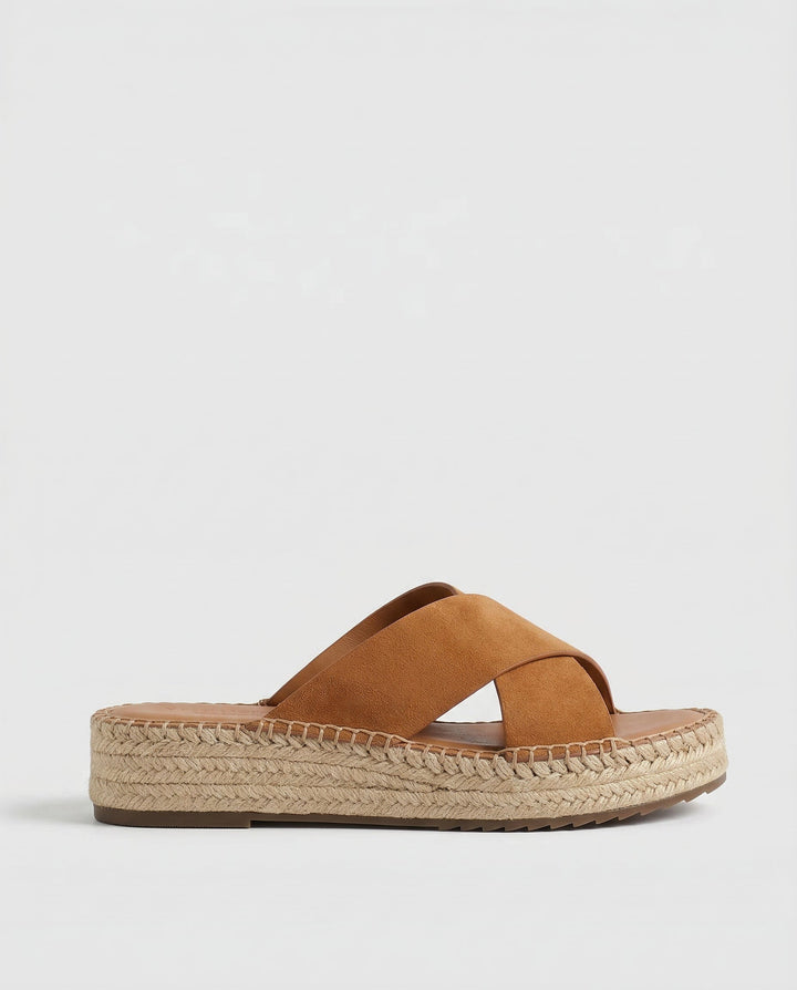 Antonine | Woven Leather Platform Slides