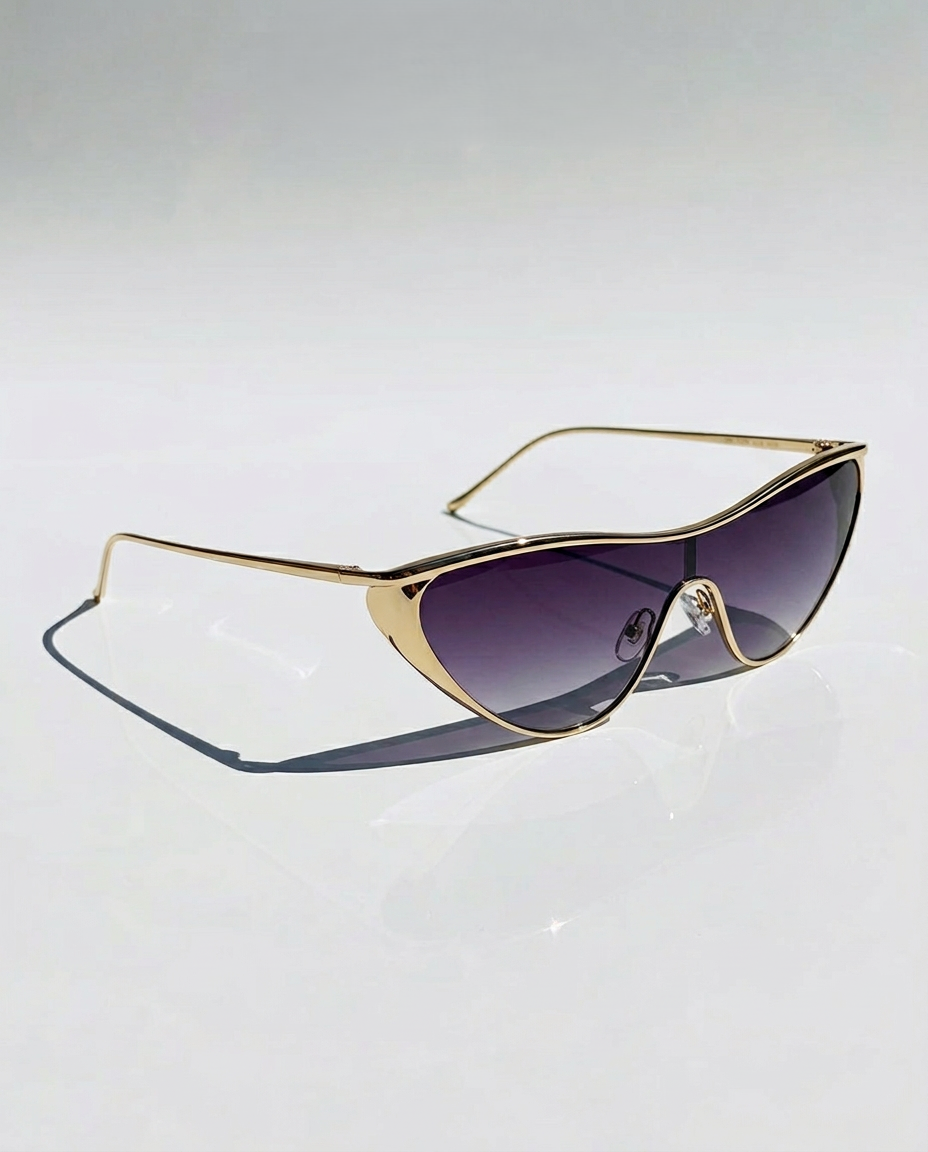 Curved Single Lens Shield Sunglasses