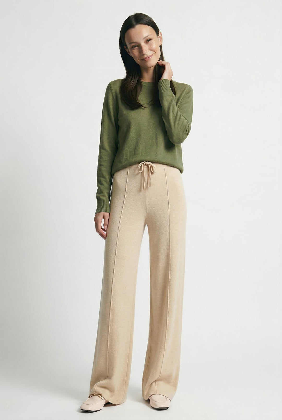 Hectorine | Merino Wool Wide Leg Trousers