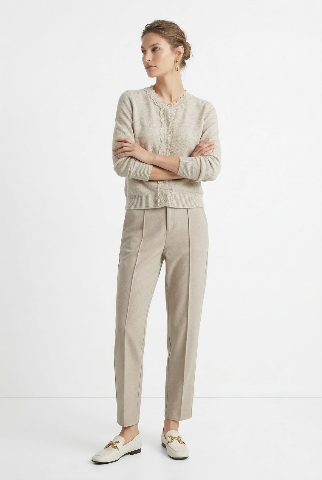 Pascaline | Wool Blend Tapered Trousers
