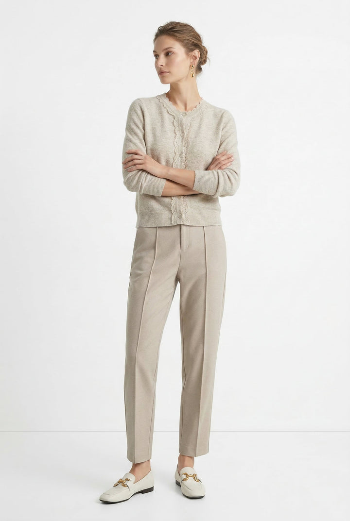 Pascaline | Wool Blend Tapered Trousers