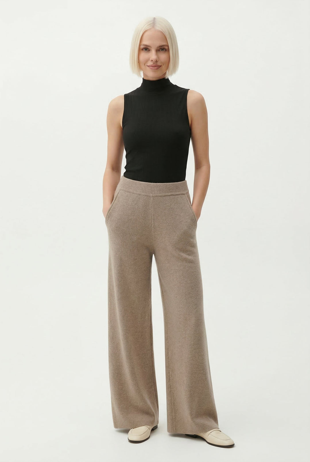 Hedwige | High Waist Cashmere Blend Pants