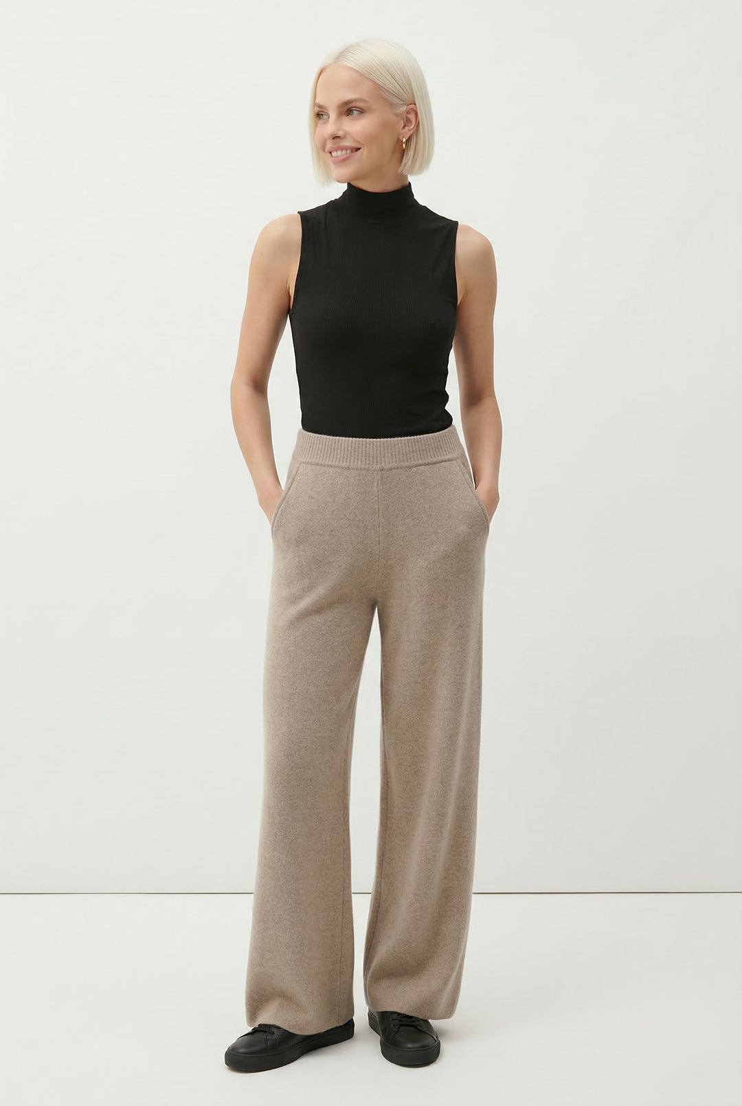 Hedwige | High Waist Cashmere Blend Pants