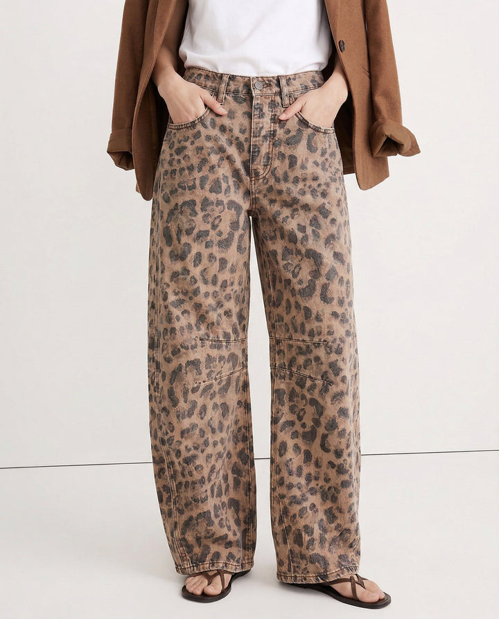 Malvine | Barrel Leg Cotton Denim Jeans