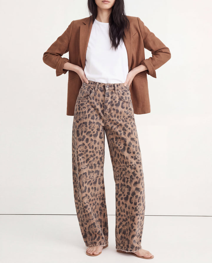 Malvine | Barrel Leg Cotton Denim Jeans