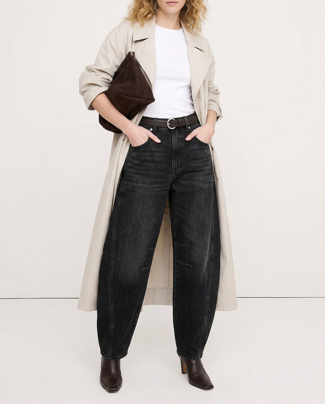 Malvine | Barrel Leg Cotton Denim Jeans
