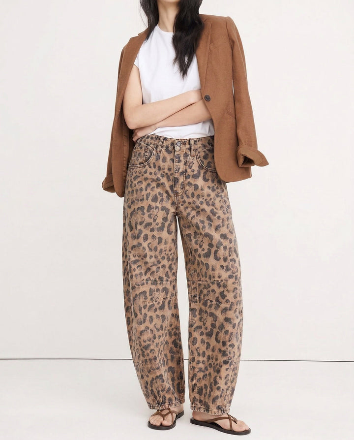 Malvine | Barrel Leg Cotton Denim Jeans