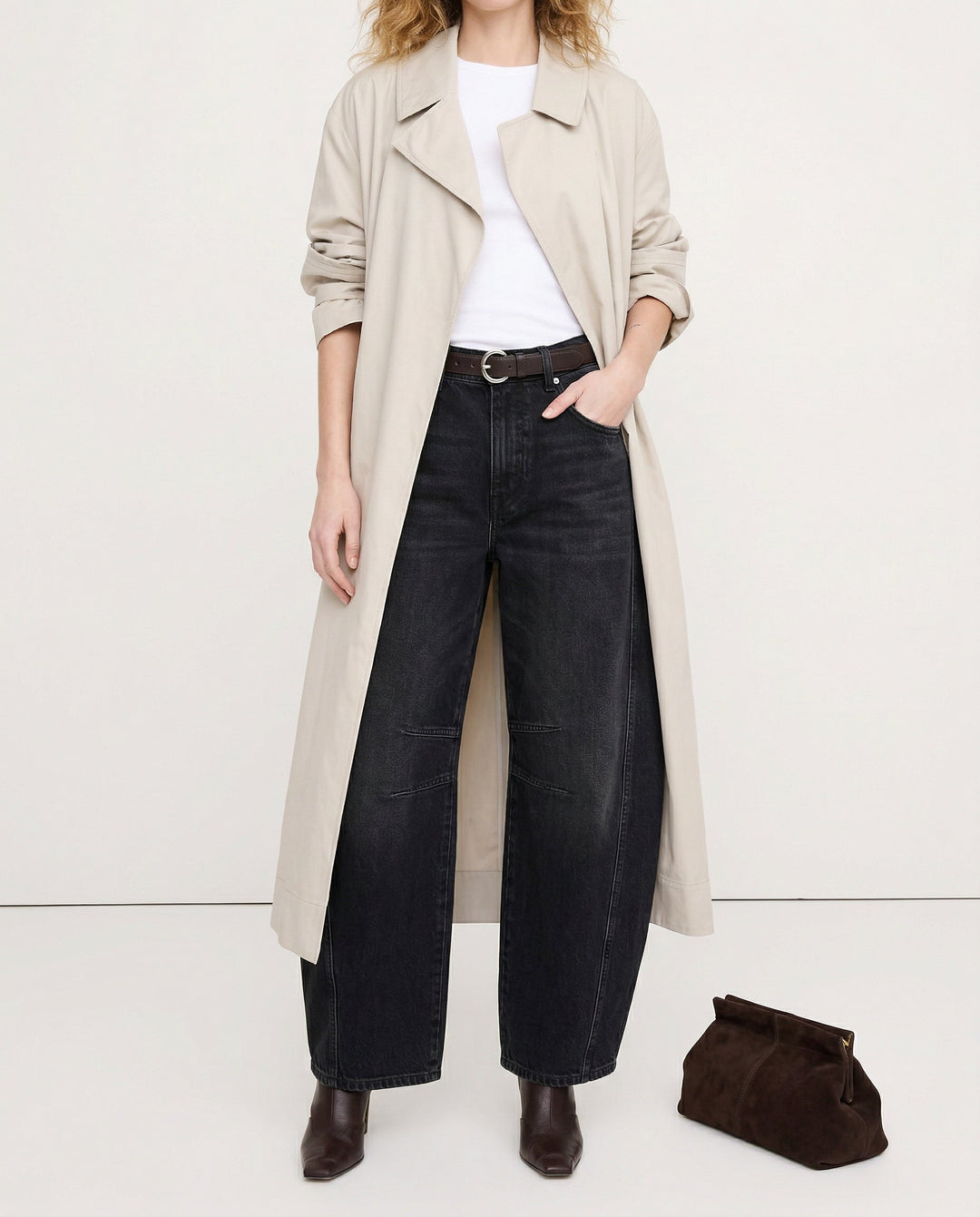 Malvine | Barrel Leg Cotton Denim Jeans