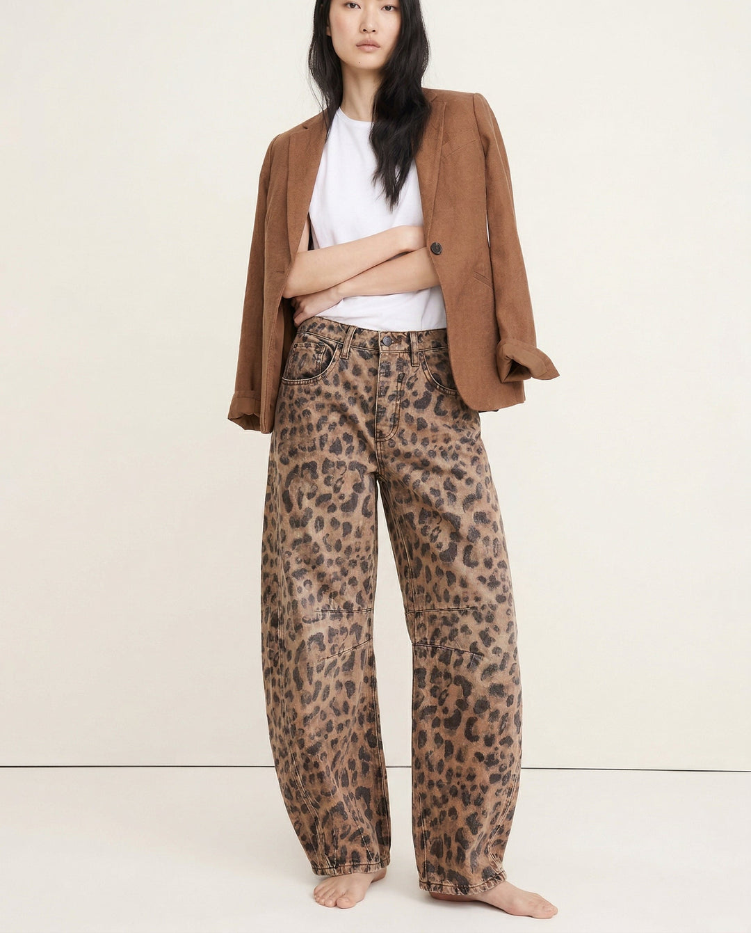 Malvine | Barrel Leg Cotton Denim Jeans