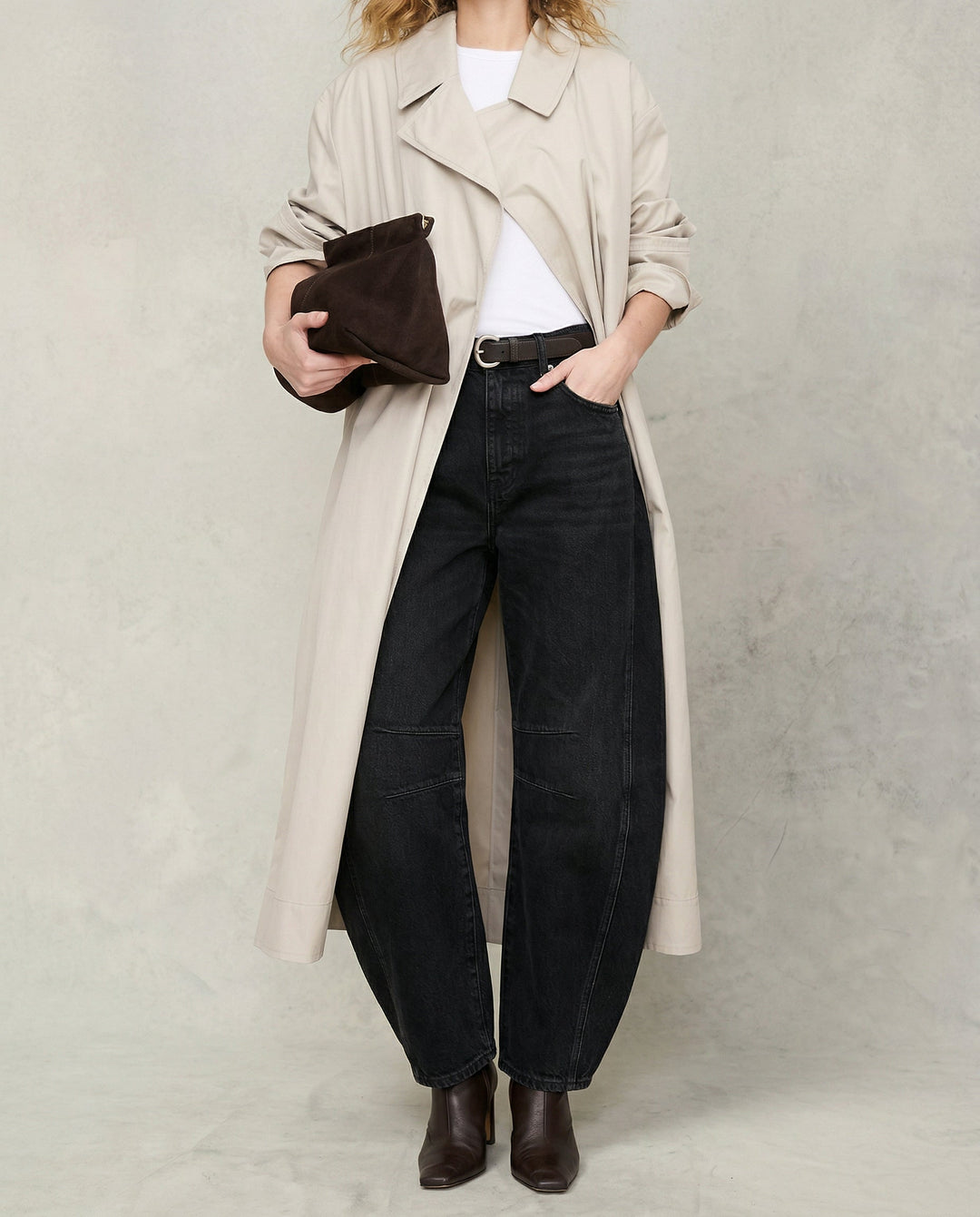 Malvine | Barrel Leg Cotton Denim Jeans