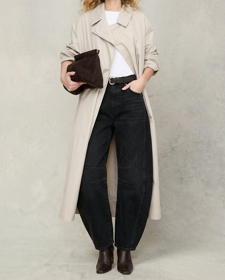 Malvine | Barrel Leg Cotton Denim Jeans