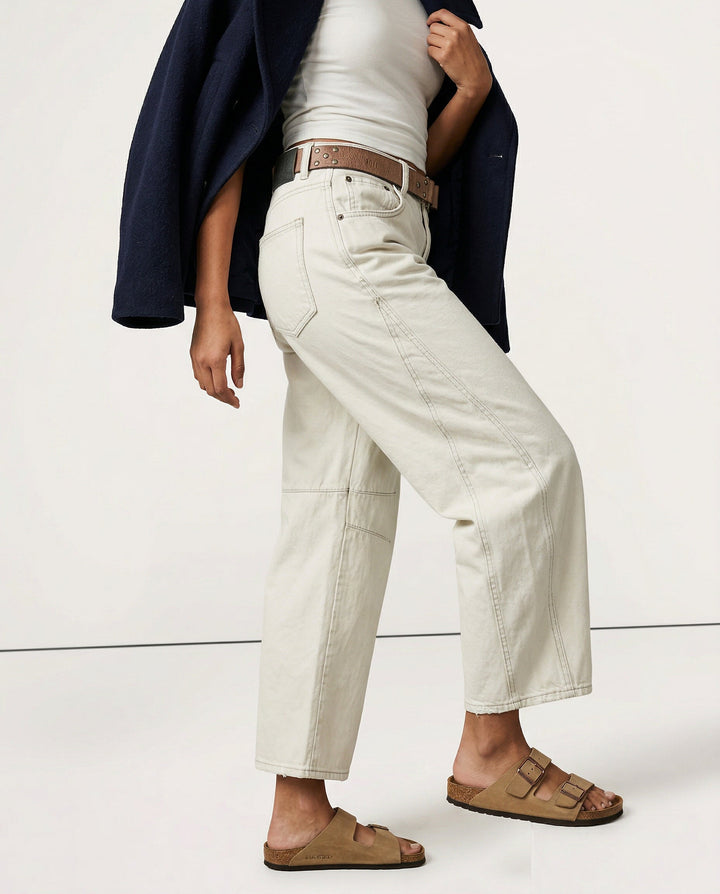 Malvine | Barrel Leg Cotton Denim Jeans