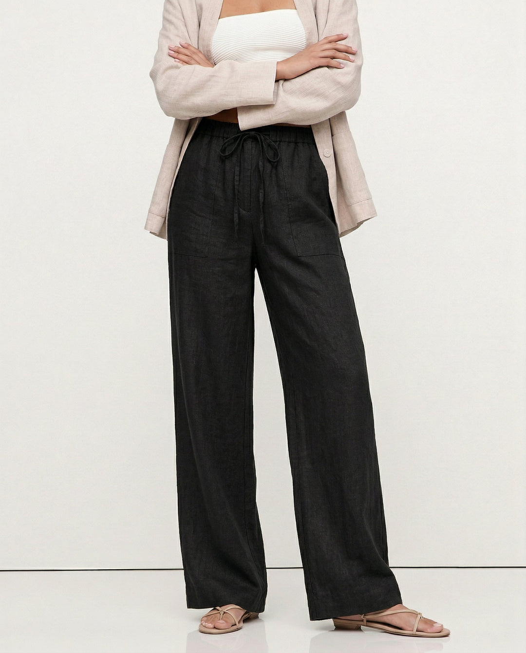 Delima | Pure Linen Drawstring Pants