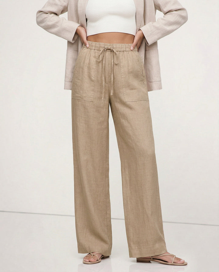 Delima | Pure Linen Drawstring Pants