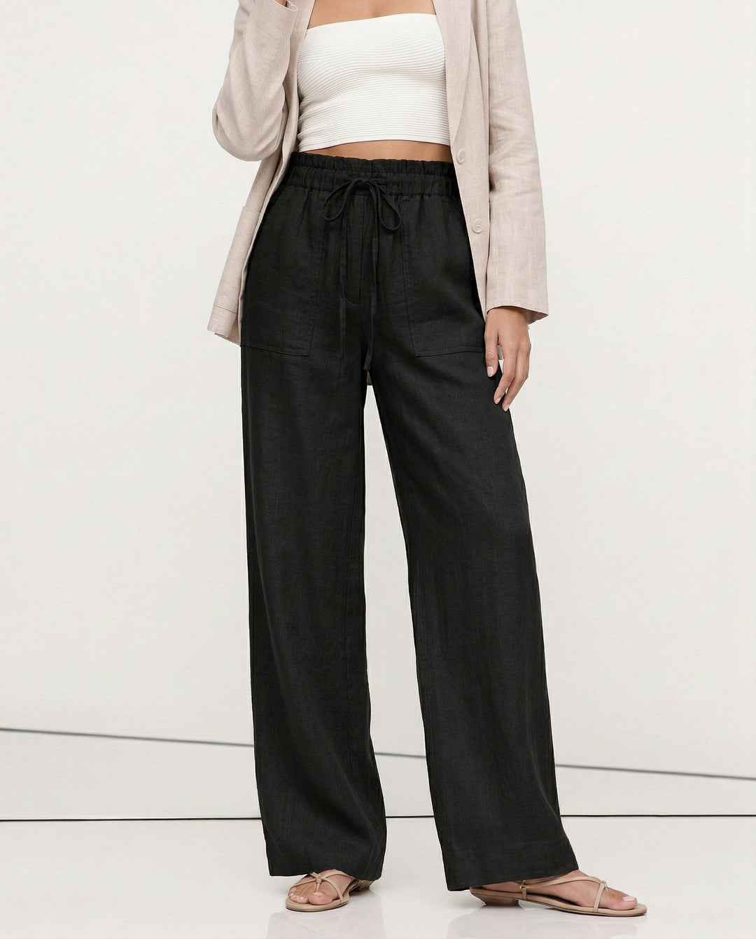 Delima | Pure Linen Drawstring Pants