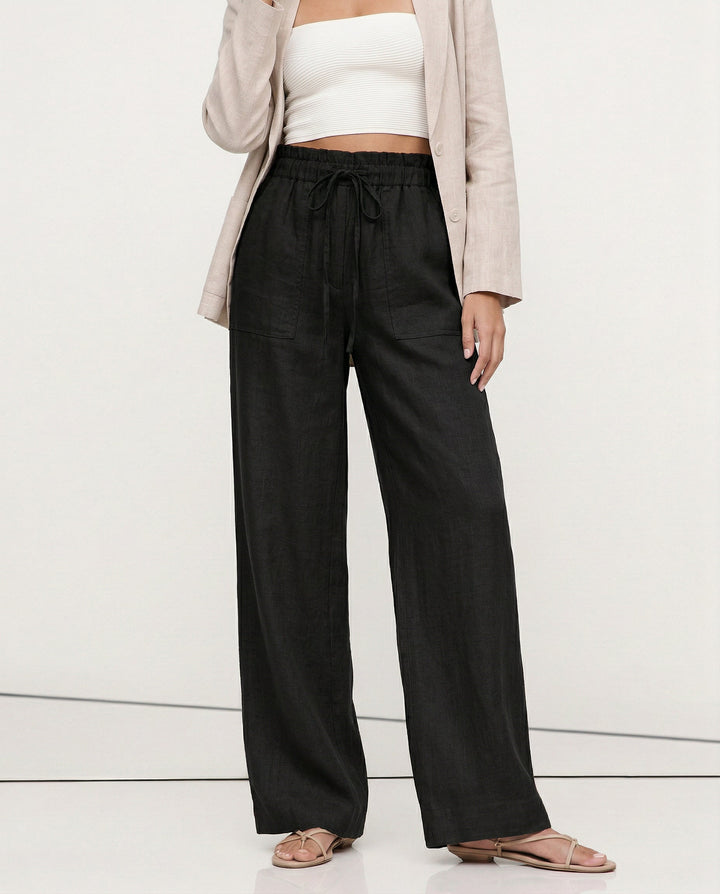 Delima | Pure Linen Drawstring Pants