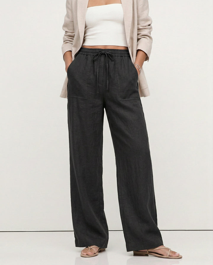 Delima | Pure Linen Drawstring Pants