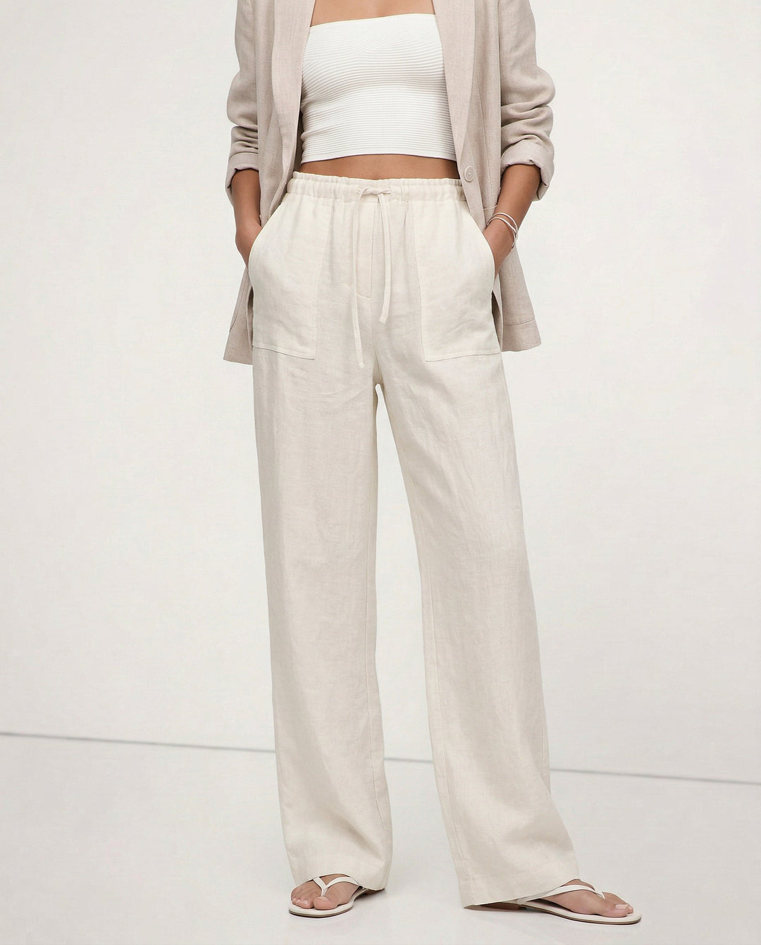 Delima | Pure Linen Drawstring Pants