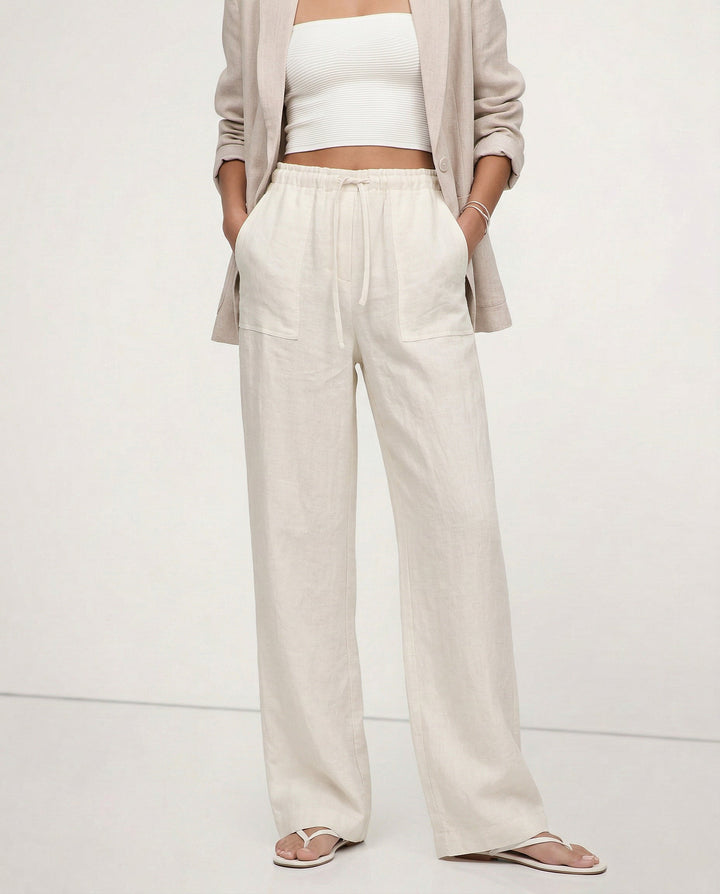 Delima | Pure Linen Drawstring Pants