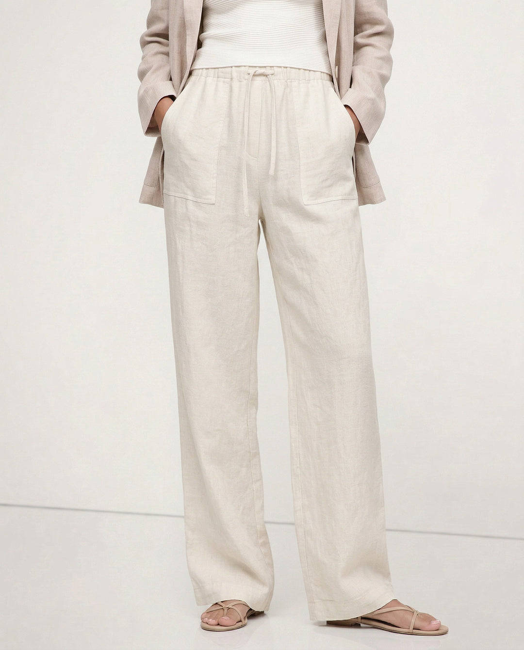 Delima | Pure Linen Drawstring Pants