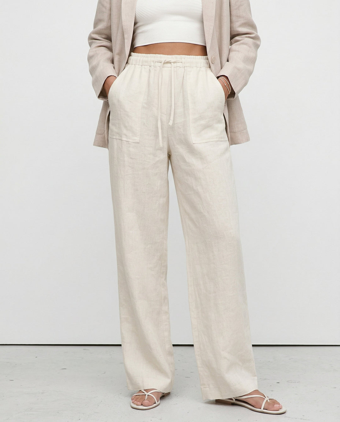 Delima | Pure Linen Drawstring Pants