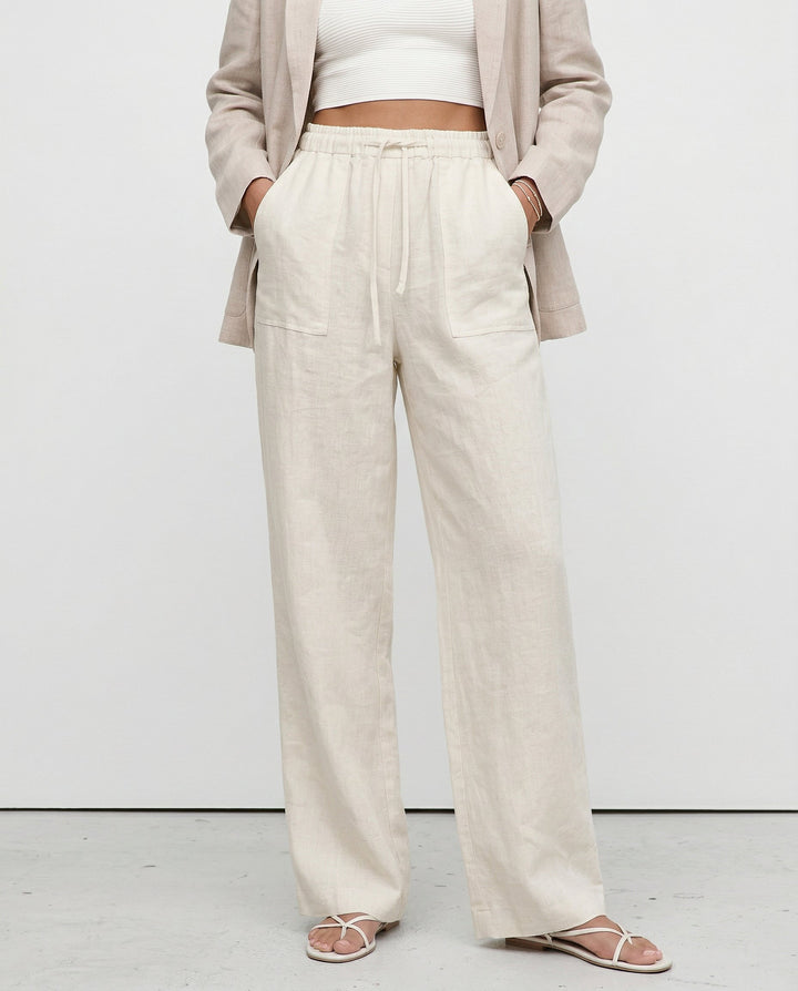Delima | Pure Linen Drawstring Pants