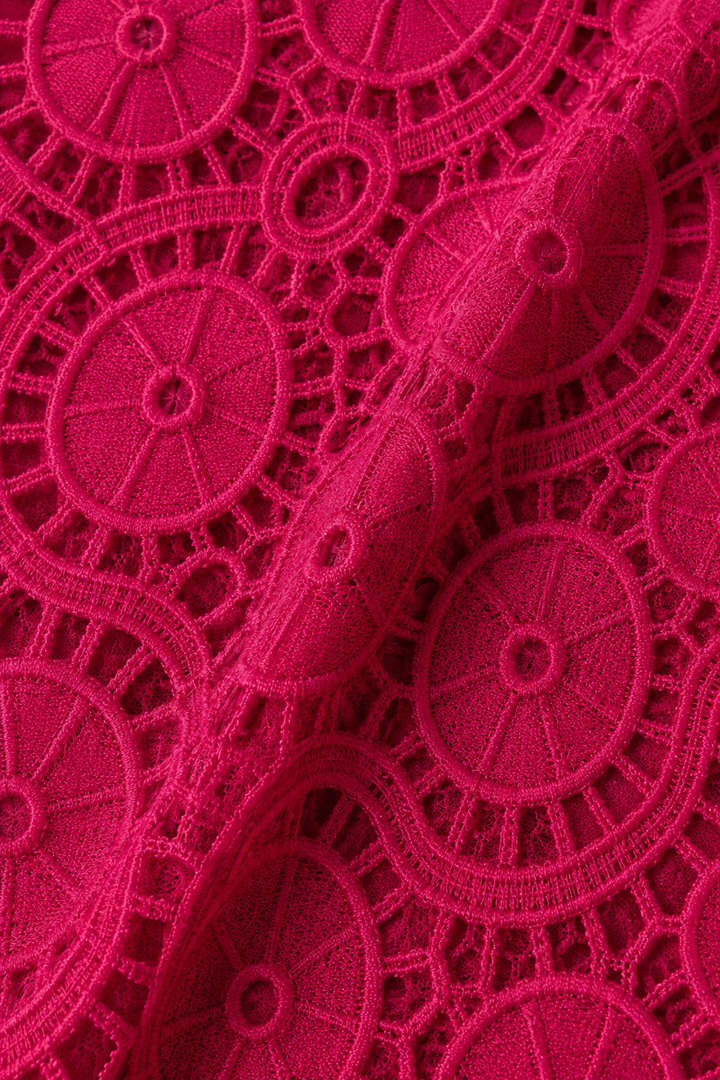 French Lace Evening Dress fabric close-up