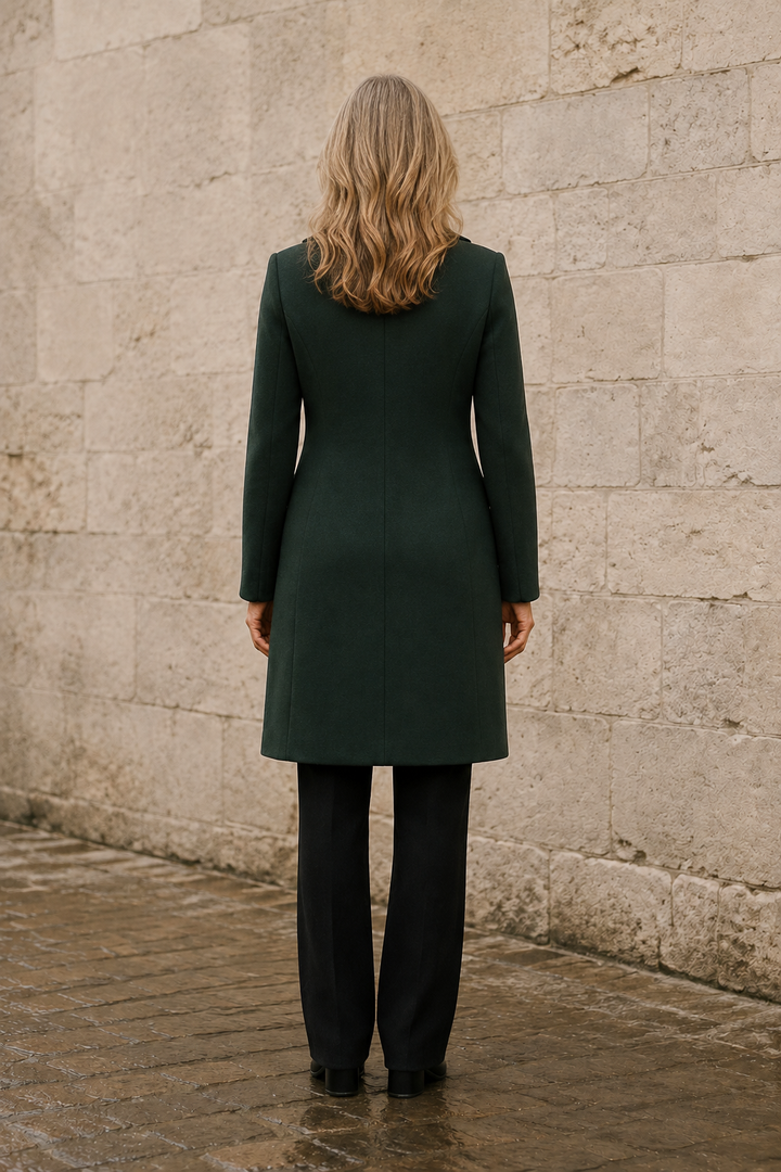 Georgette | Double-Breasted Overcoat - Green