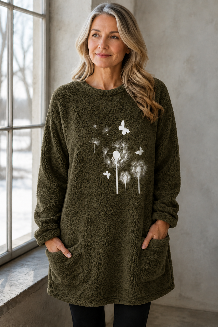 Harper | Reversible Fleece Sweatshirt - Green