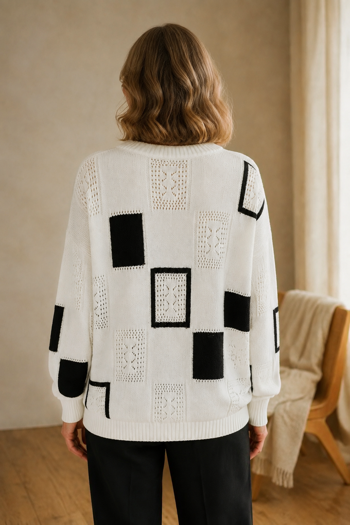Heidi | Elegant Sweater - White