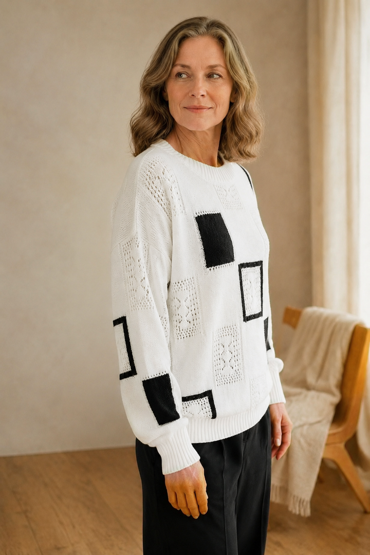 Heidi | Elegant Sweater - White
