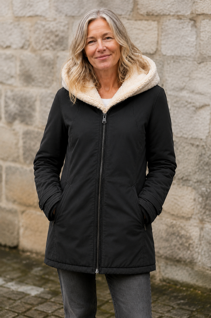 Hermine | Thin Insulated Zip Jacket - Black