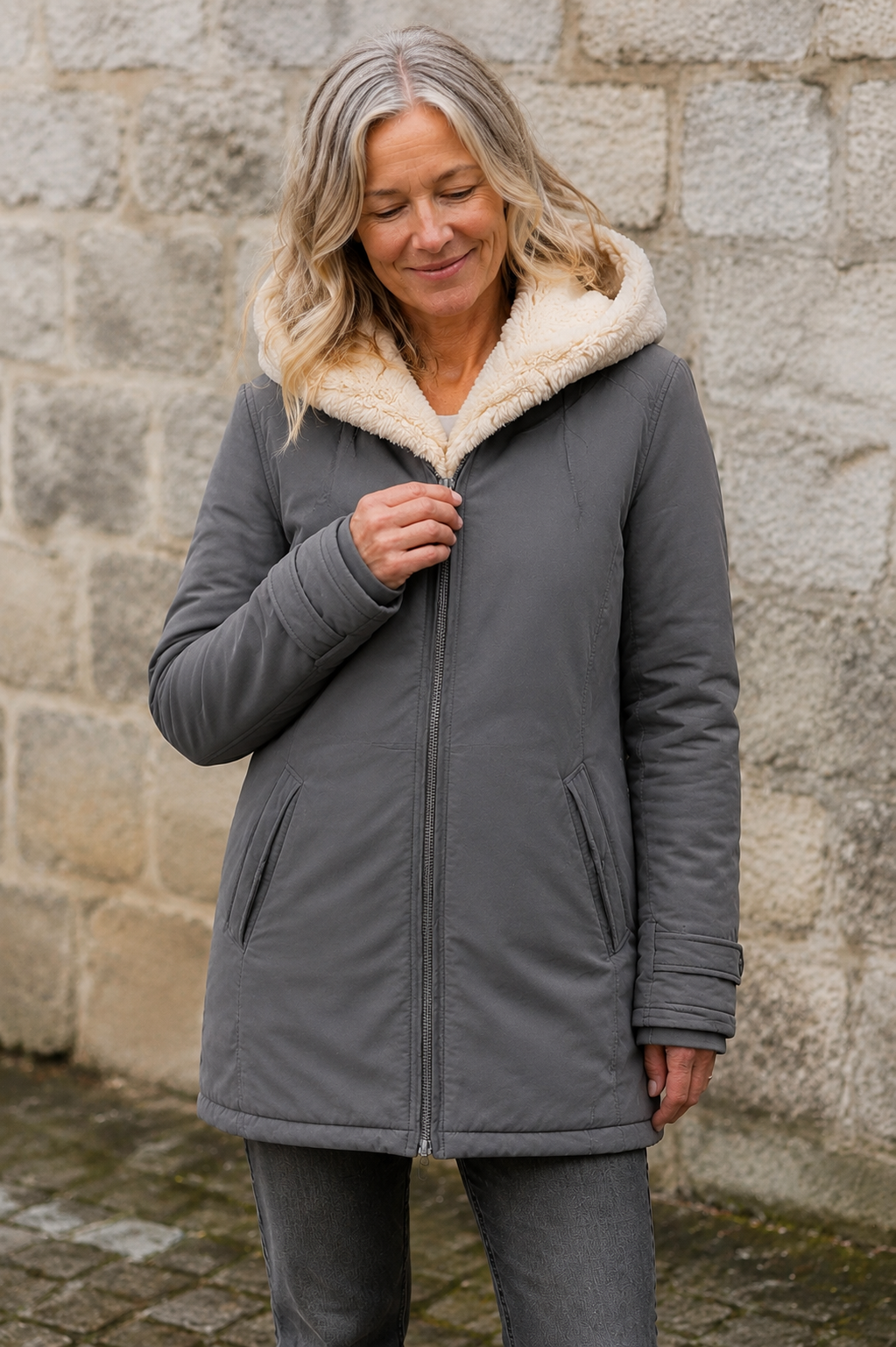 Hermine | Thin Insulated Zip Jacket - Purple