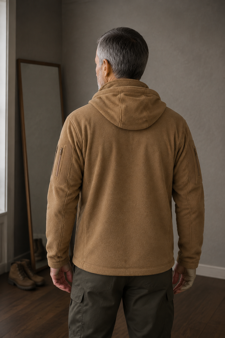 Hooded Tactical Fleece Jacket - back