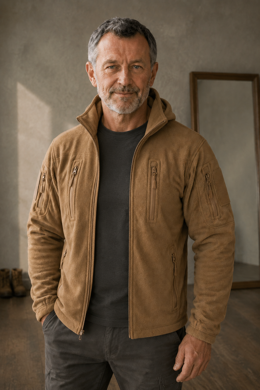 Hooded Tactical Fleece Jacket - hero open
