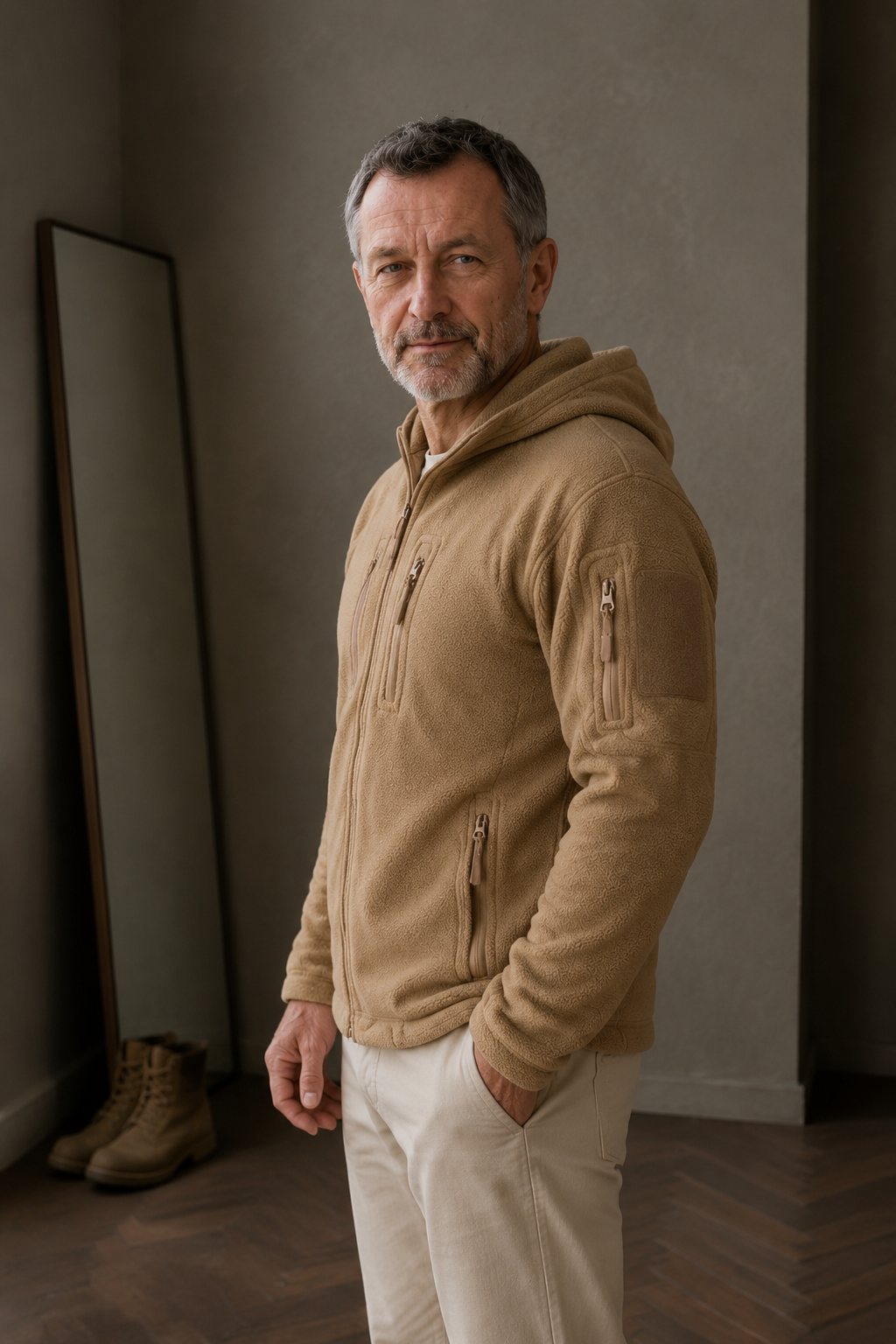 Hooded Tactical Fleece Jacket - side