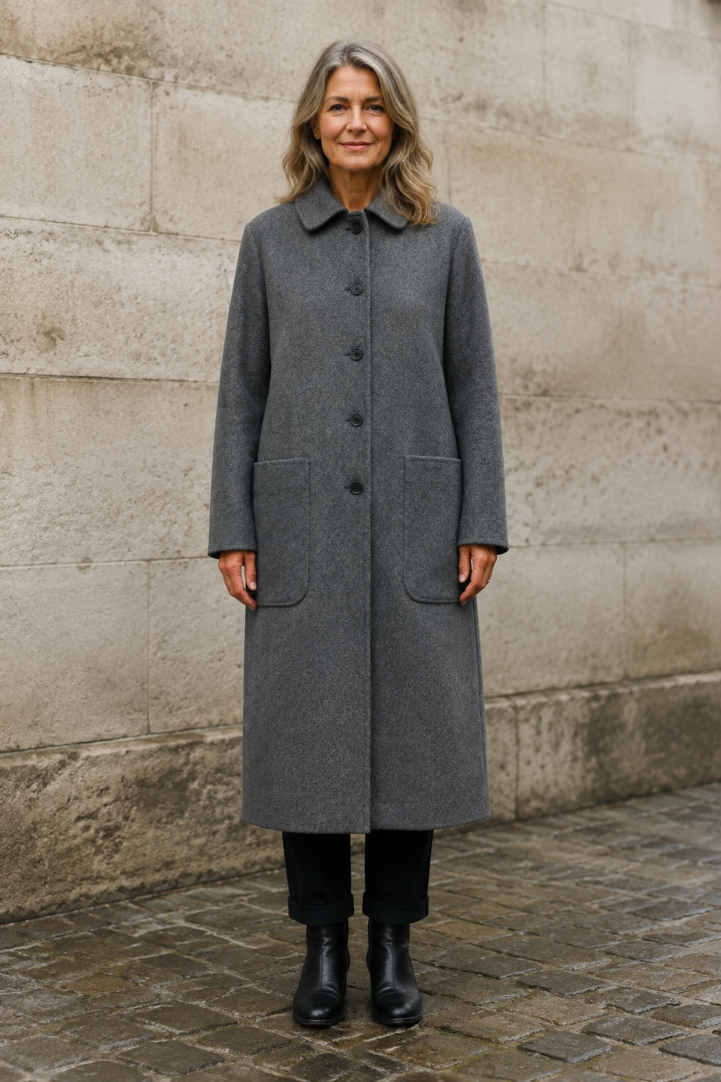 Hudson Park wool overcoat closed