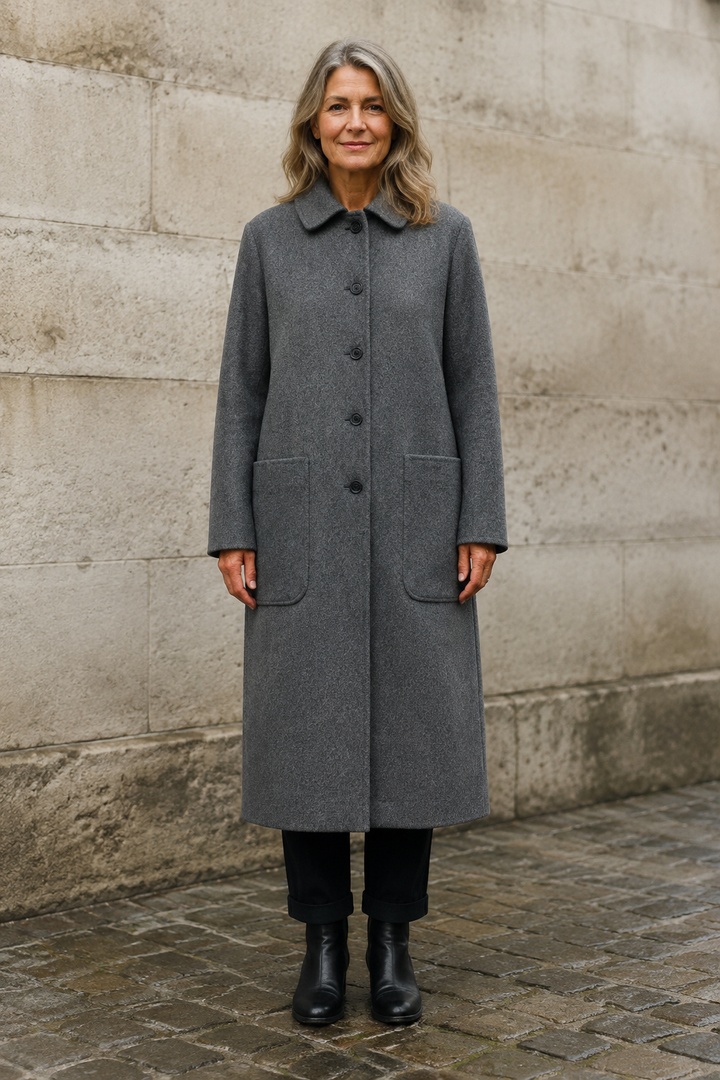 Hudson Park wool overcoat closed
