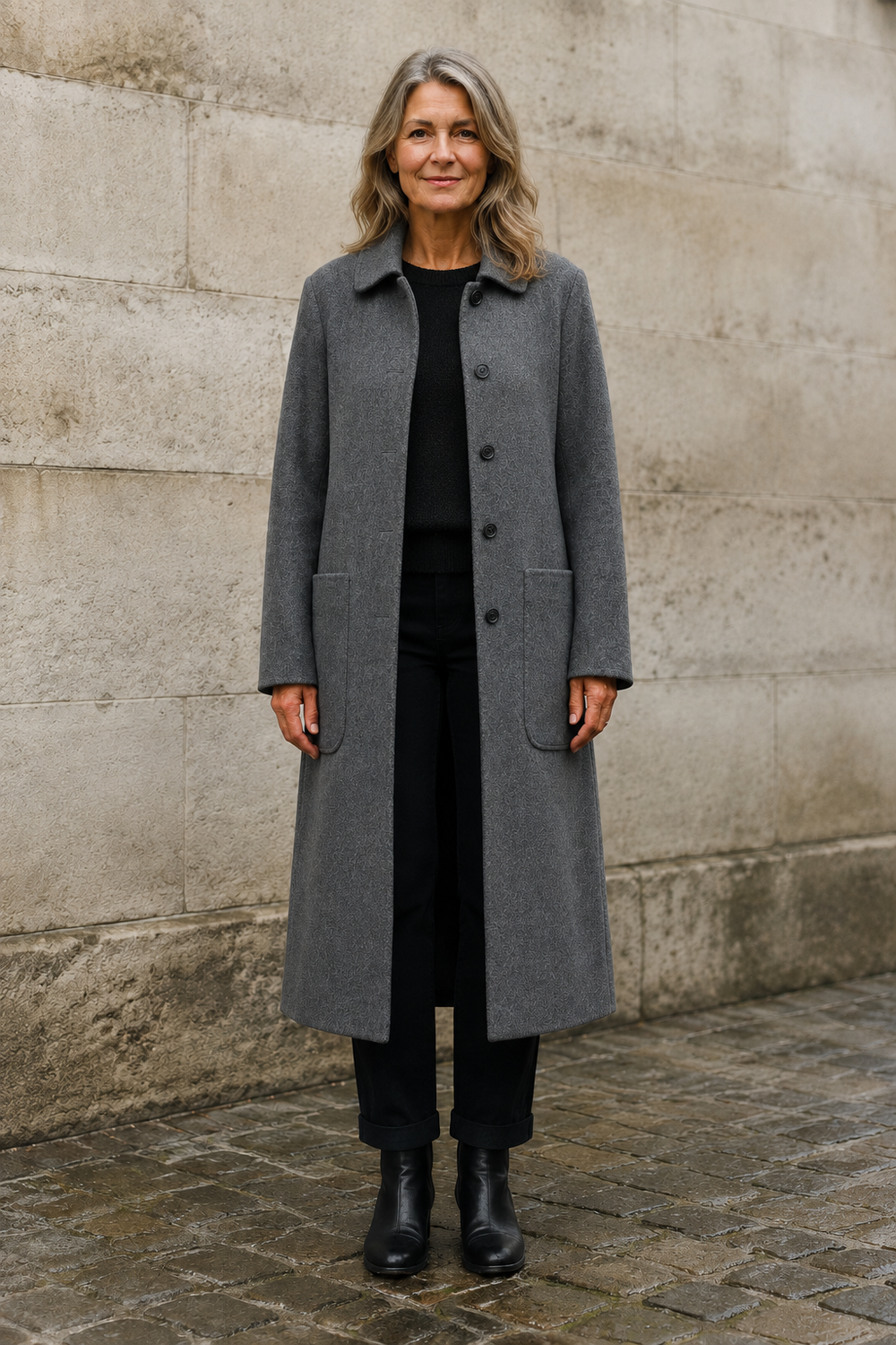 Hudson Park wool overcoat open