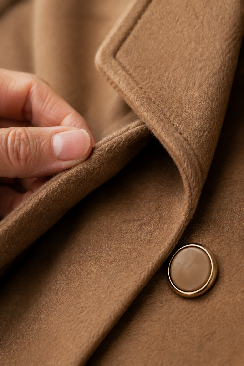 Huguette | Double-Faced Wool Cape - fabric close-up