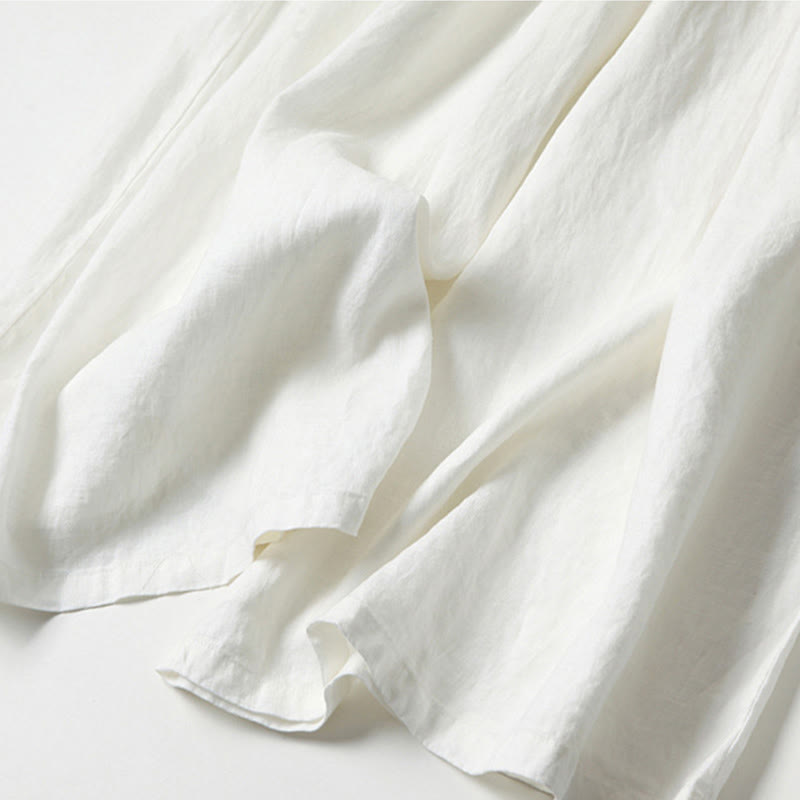 Leona | High Waist Linen Blend Trousers