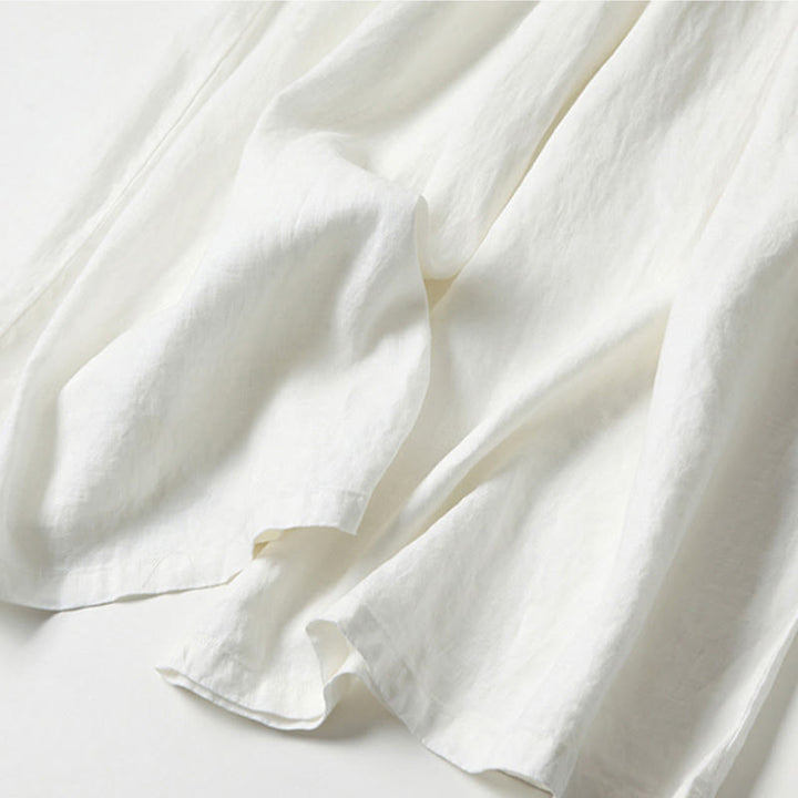 Leona | High Waist Linen Blend Trousers