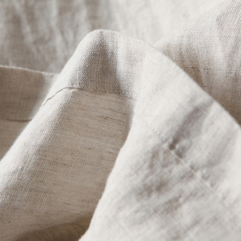 Leona | High Waist Linen Blend Trousers