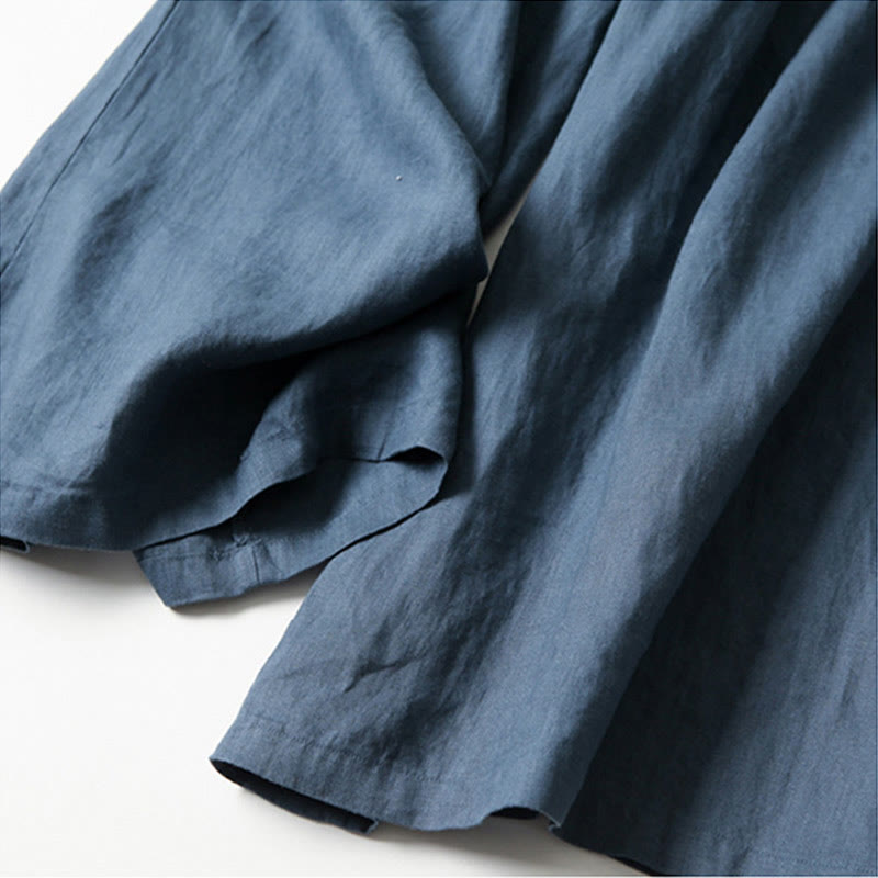 Leona | High Waist Linen Blend Trousers