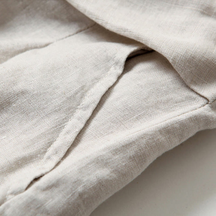 Leona | High Waist Linen Blend Trousers