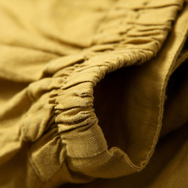 Leona | High Waist Linen Blend Trousers