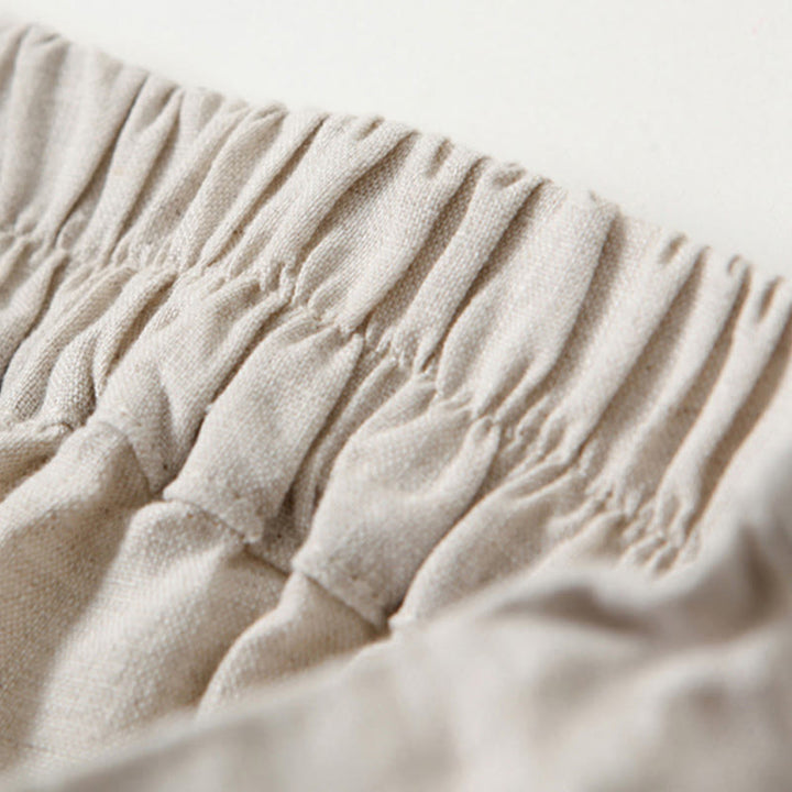 Leona | High Waist Linen Blend Trousers