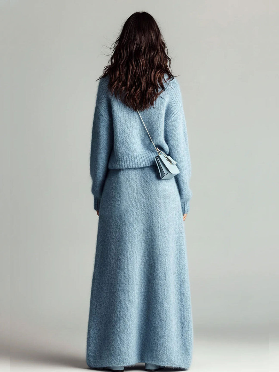 Angela | Brushed Knit Sweater and Skirt