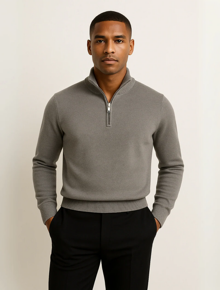 Cyriaque | 100% Cotton Half Zip Knit