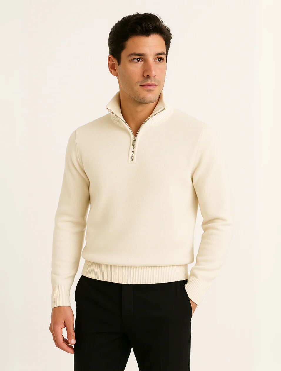 Cyriaque | 100% Cotton Half Zip Knit
